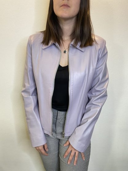 Lila usnjena jakna Vera Pelle - slika 2