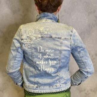 Jeans jakna "Do more of what makes you happy", S